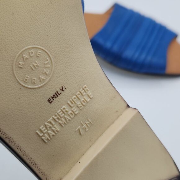 Vintage Hunt Club 80’s Royal blue slide on open Toe flats - Picture 6 of 7